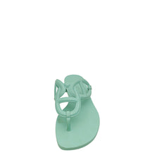 Hermes Vert Embrun Rubber Egerie Sandal 38