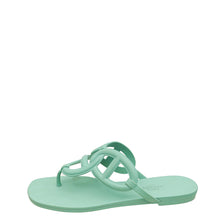 Hermes Vert Embrun Rubber Egerie Sandal 38