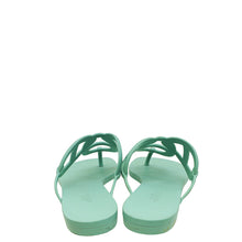 Hermes Vert Embrun Rubber Egerie Sandal 38