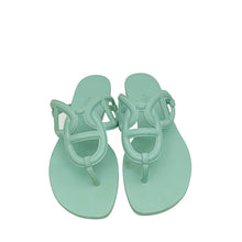 Hermes Vert Embrun Rubber Egerie Sandal 38