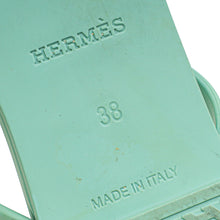 Hermes Vert Embrun Rubber Egerie Sandal 38