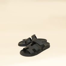 Hermes Noir Chypre Sandal 38