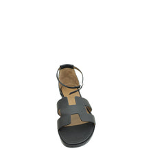 Hermes Noir Santorini Sandals 38