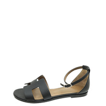 Hermes Noir Santorini Sandals 38