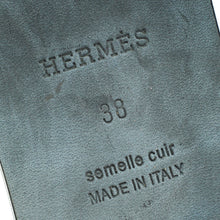 Hermes Noir Santorini Sandals 38