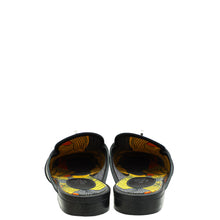 Hermes Noir Oz Mules w/Printed Cotton Insole 38