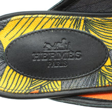 Hermes Noir Oz Mules w/Printed Cotton Insole 38