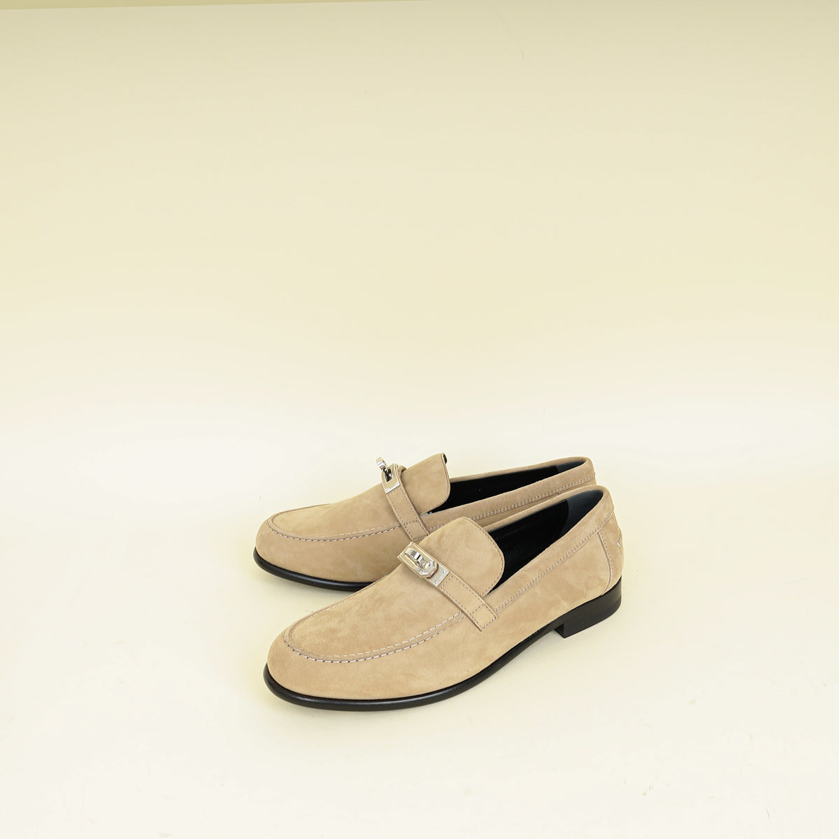 Hermes Beige Destin Loafer 38