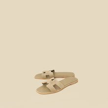 Hermes Gris Chaine d'Ancre Motif Oran Sandals 38