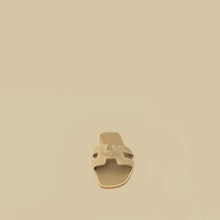 Hermes Gris Chaine d'Ancre Motif Oran Sandals 38