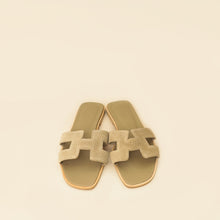 Hermes Gris Chaine d'Ancre Motif Oran Sandals 38