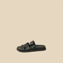 Hermes Black Chypre Sandals 39