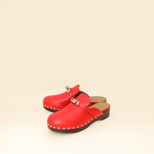 Hermes Red Carlotta Mule 39