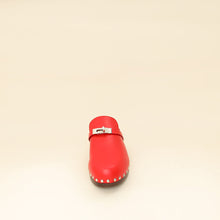 Hermes Red Carlotta Mule 39