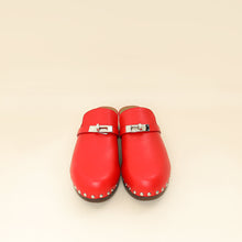 Hermes Red Carlotta Mule 39