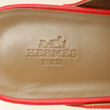 Hermes Red Carlotta Mule 39