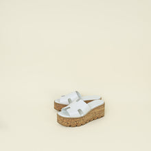 Hermes White Eze 30 Sandal 39