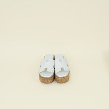 Hermes White Eze 30 Sandal 39