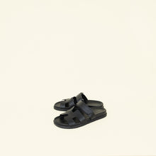 Hermes Black Chypre Sandals 40.5