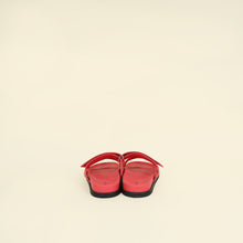 Hermes Rose Vermillone Chypre Suede Goatskin Sandal 40.5