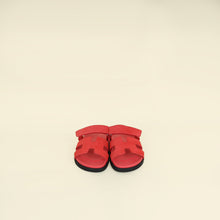 Hermes Rose Vermillone Chypre Suede Goatskin Sandal 40.5