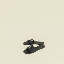 Hermes Noir Aloha Sandals 40