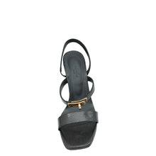 Hermes Noir Lizard Glamour 75 Sandal 40