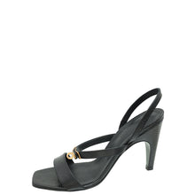 Hermes Noir Lizard Glamour 75 Sandal 40