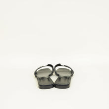 Hermes Noir Oran Stitched Detail Sandal 40