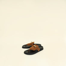 Hermes Gold Suede Goatskin Empire Sandal 40