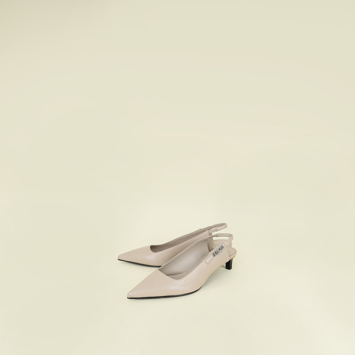 Hermes Beige Nomade Lover 40 Slingback Pump 40