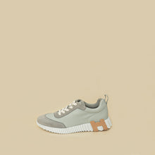 Hermes Gris Suede Mesh Bouncing Sneaker 40