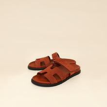 Hermes Maroon Muscavado Chypre Suede Goatskin Sandal 40