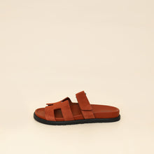 Hermes Maroon Muscavado Chypre Suede Goatskin Sandal 40