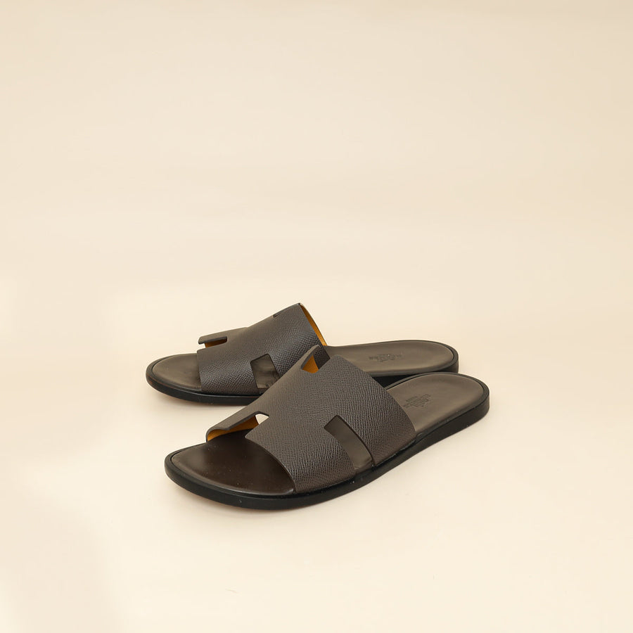 Hermes Taupe Grey Izmir Sandal 41.5