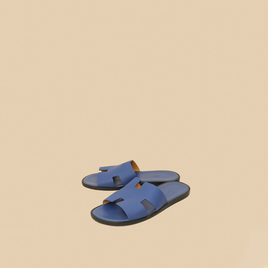 Hermes Saphir Blue Izmir Sandals 41.5