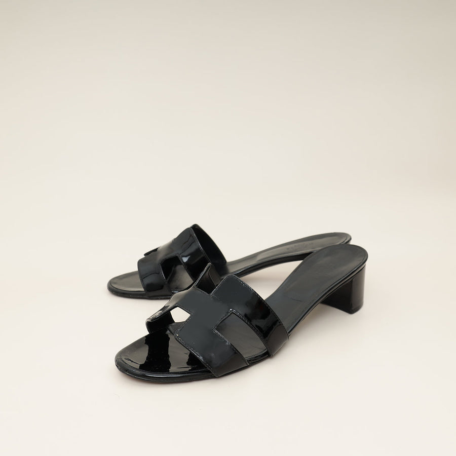 Hermes Noir Oasis Sandal 41.5