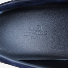 Hermes Bleu Indigo Job Suede Goatskin Loafer 42.5