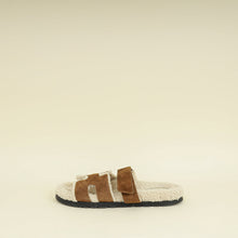 Hermes Naturel Suede Shearling Chypre Sandal 42