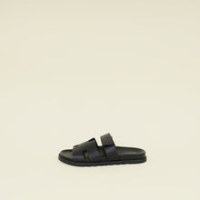 Hermes Noir Chypre Sandals 44.5