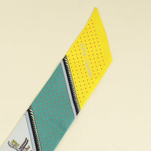 Hermes Multicolor Carriage Cannage Print Twilly