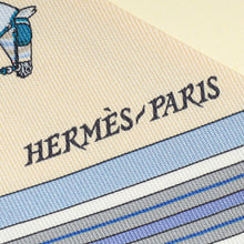 Hermes Bleu Multicolor Couvertures Nouvelles Printed Twilly