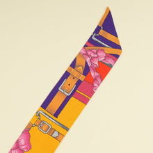 Hermes Mustard Multicolor Grand Manege Fleuri Printed Twilly