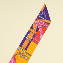 Hermes Mustard Multicolor Grand Manege Fleuri Printed Twilly