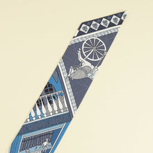 Hermes Bleu Multicolor Objets de Curiosités Printed Twilly