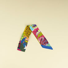 Hermes Yellow Multicolor Under the Waves Printed Twilly