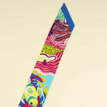 Hermes Yellow Multicolor Under the Waves Printed Twilly