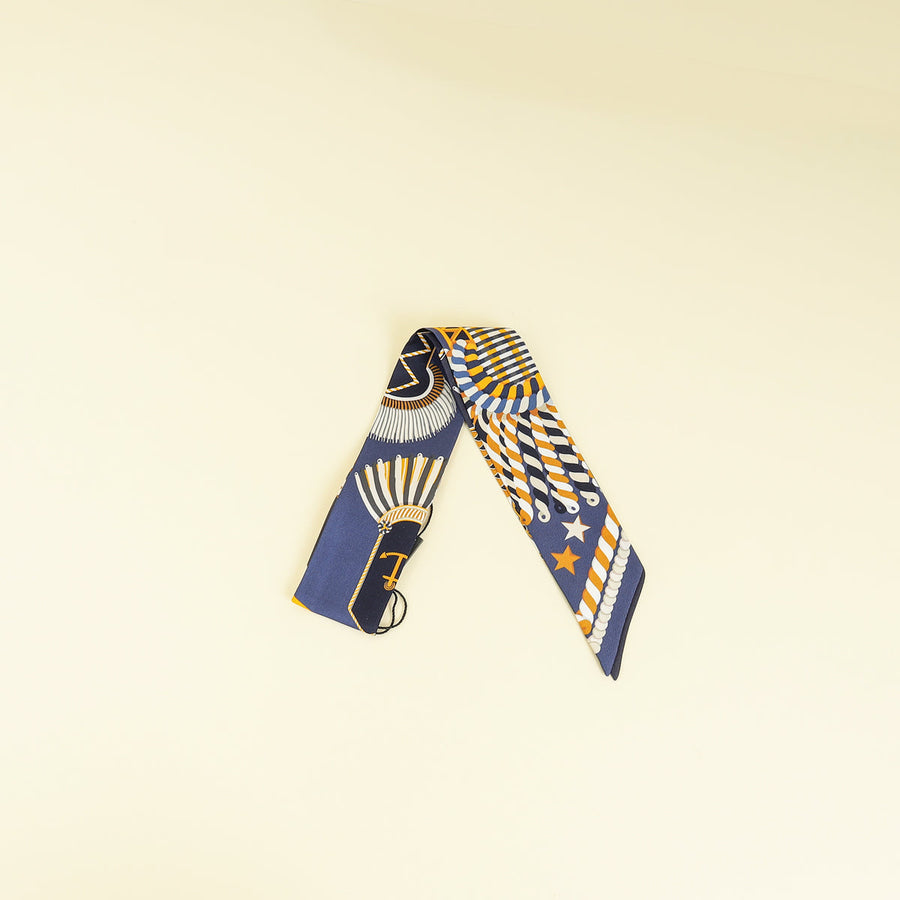 Hermes Tricolor Epaulettes de Gala Printed Twilly