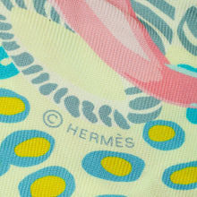 Hermes Multicolor Under The Waves Silk Twilly