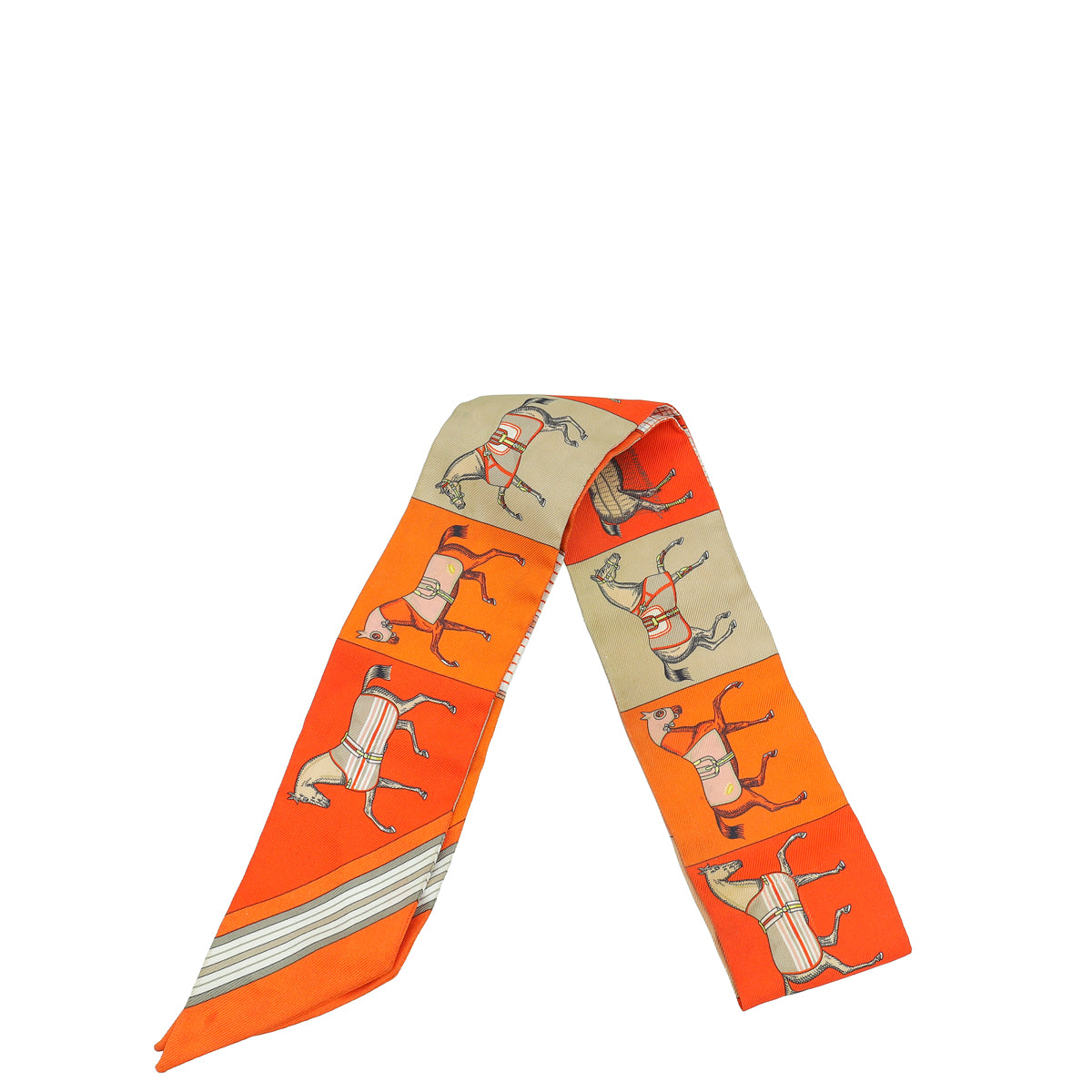 Hermes Bicolor Couvertures Nouvelles Silk Twilly